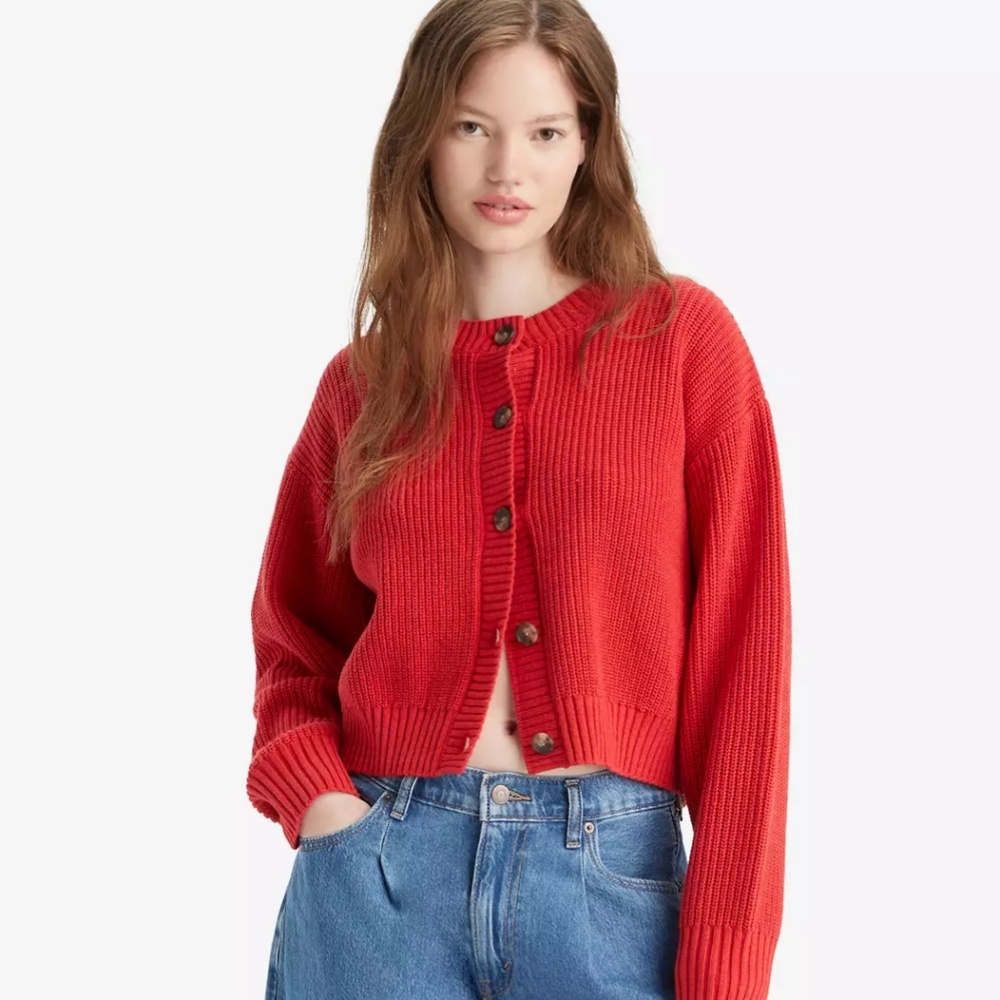 Levi's Red Cardigan Size S